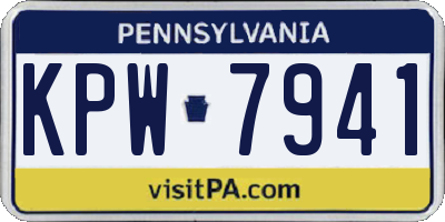 PA license plate KPW7941