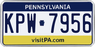 PA license plate KPW7956