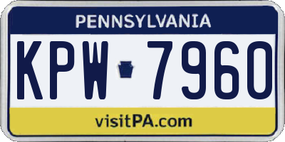 PA license plate KPW7960