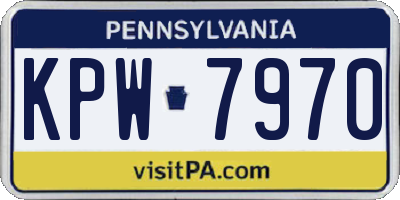 PA license plate KPW7970