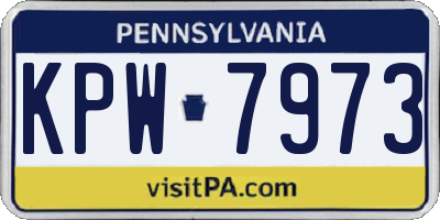 PA license plate KPW7973