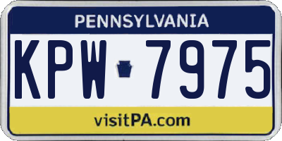 PA license plate KPW7975