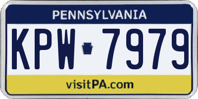 PA license plate KPW7979