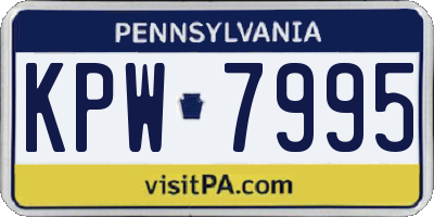 PA license plate KPW7995