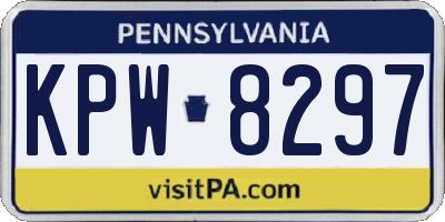 PA license plate KPW8297