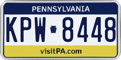 PA license plate KPW8448