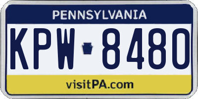 PA license plate KPW8480
