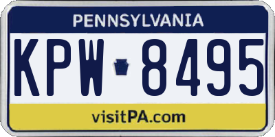 PA license plate KPW8495