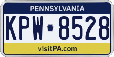 PA license plate KPW8528
