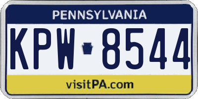 PA license plate KPW8544