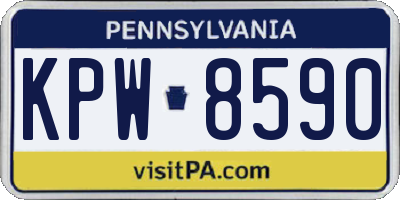 PA license plate KPW8590