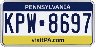 PA license plate KPW8697