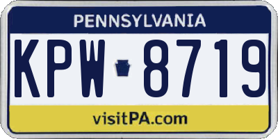 PA license plate KPW8719