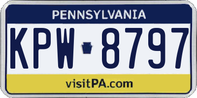 PA license plate KPW8797