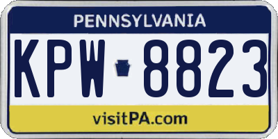 PA license plate KPW8823