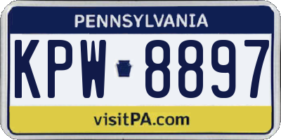 PA license plate KPW8897