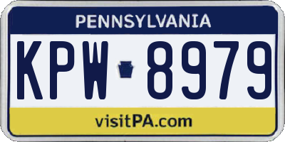 PA license plate KPW8979