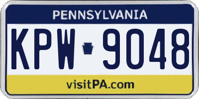 PA license plate KPW9048