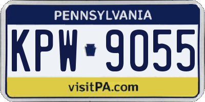 PA license plate KPW9055