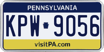 PA license plate KPW9056