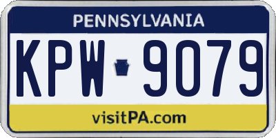 PA license plate KPW9079