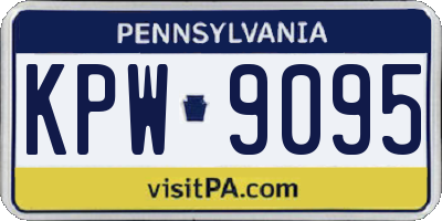 PA license plate KPW9095