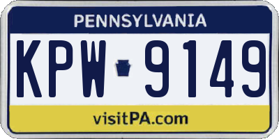 PA license plate KPW9149
