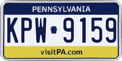 PA license plate KPW9159