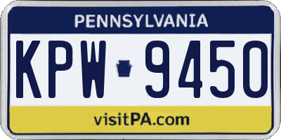 PA license plate KPW9450