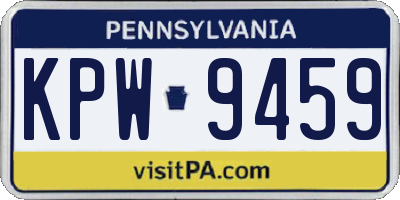 PA license plate KPW9459