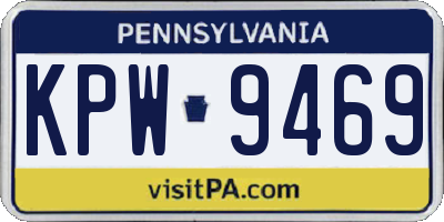 PA license plate KPW9469