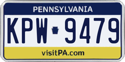 PA license plate KPW9479