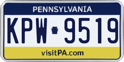 PA license plate KPW9519