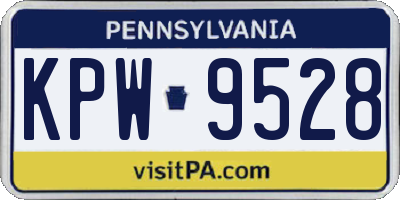 PA license plate KPW9528
