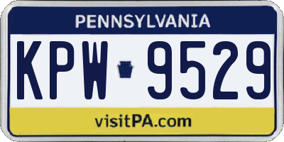 PA license plate KPW9529