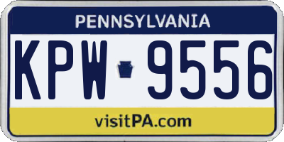 PA license plate KPW9556