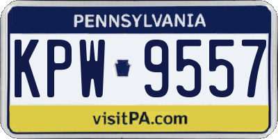 PA license plate KPW9557