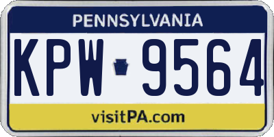 PA license plate KPW9564