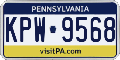 PA license plate KPW9568