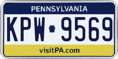 PA license plate KPW9569