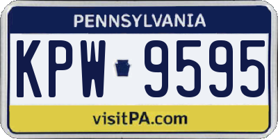 PA license plate KPW9595