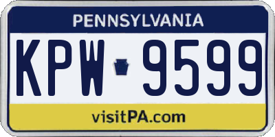 PA license plate KPW9599