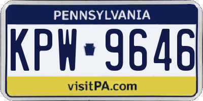 PA license plate KPW9646