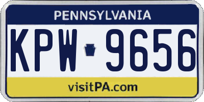 PA license plate KPW9656