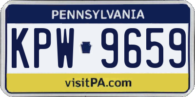 PA license plate KPW9659