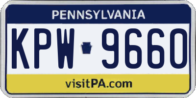 PA license plate KPW9660
