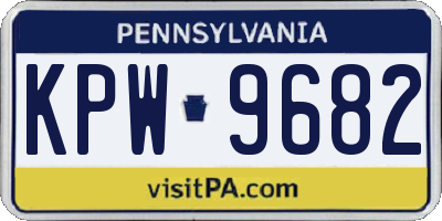 PA license plate KPW9682
