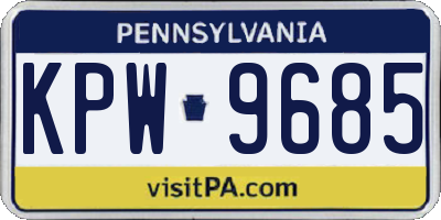 PA license plate KPW9685