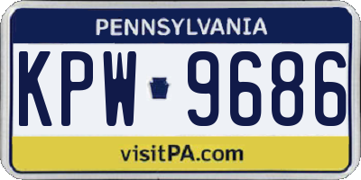 PA license plate KPW9686