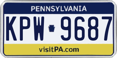 PA license plate KPW9687